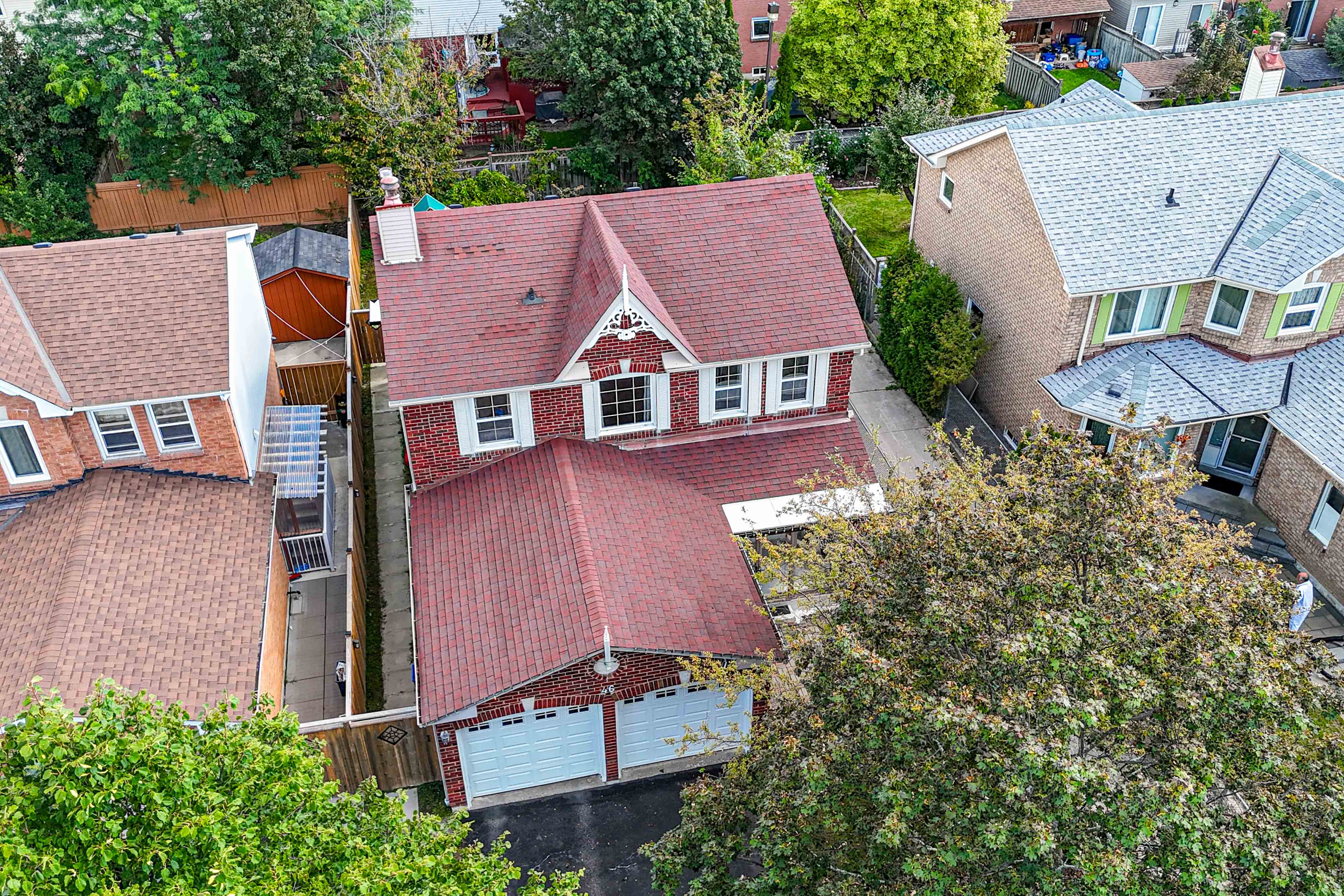 Aerial Front View of House