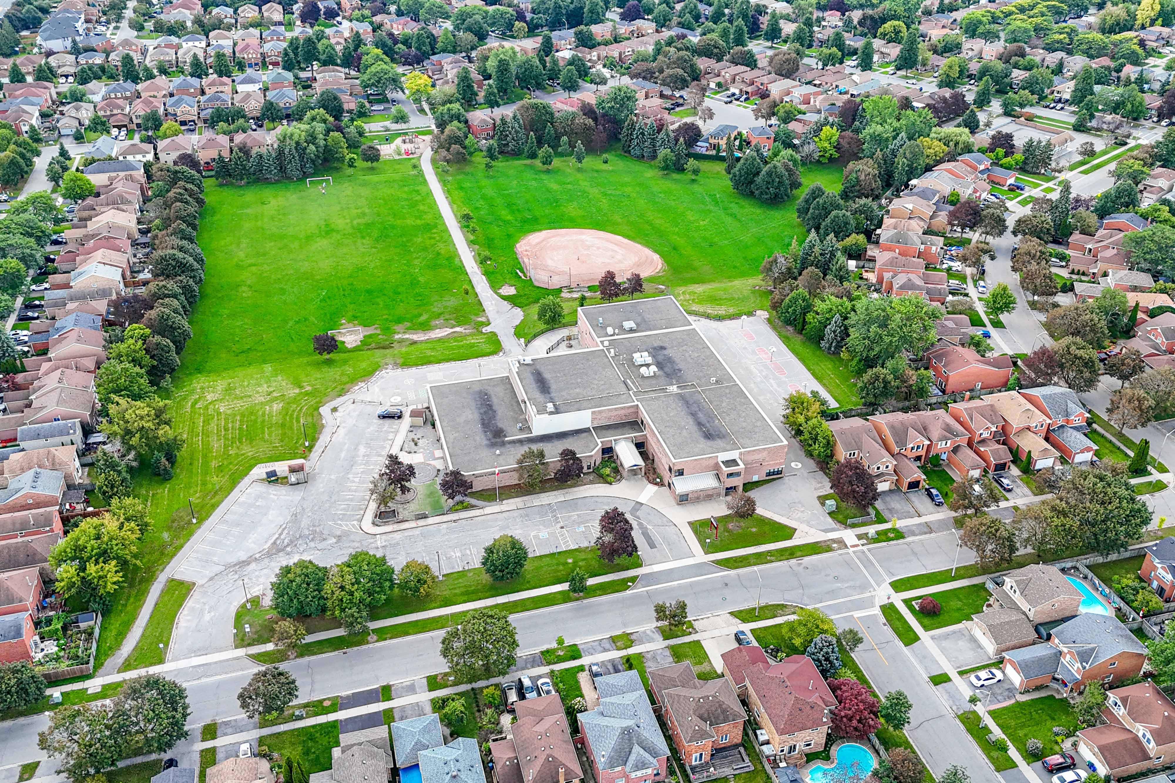 Aerial view of community facilities